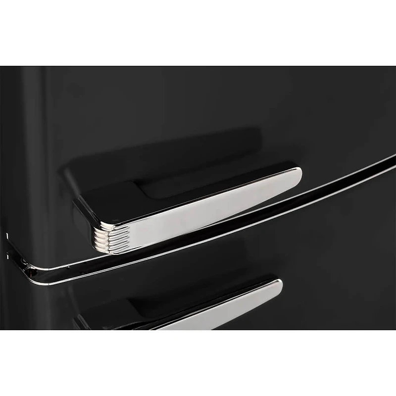 17 Cu. Ft. Matte Black Classic Retro Counter-Depth Bottom Freezer Refrigerator