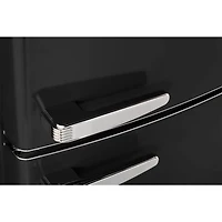 17 Cu. Ft. Matte Black Classic Retro Counter-Depth Bottom Freezer Refrigerator