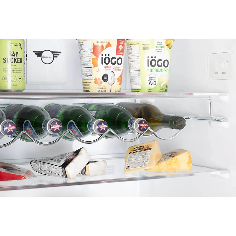 17 Cu. Ft. Matte Black Classic Retro Counter-Depth Bottom Freezer Refrigerator