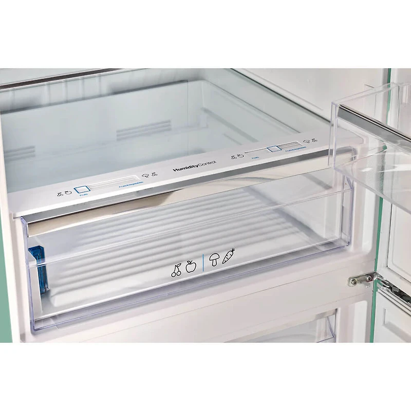 17 Cu. Ft. Ocean Mist Turquoise Classic Retro Counter-Depth Bottom Freezer Refrigerator