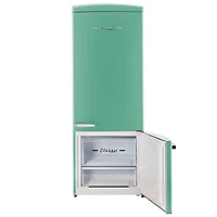 17 Cu. Ft. Ocean Mist Turquoise Classic Retro Counter-Depth Bottom Freezer Refrigerator