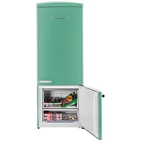 17 Cu. Ft. Ocean Mist Turquoise Classic Retro Counter-Depth Bottom Freezer Refrigerator