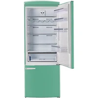 17 Cu. Ft. Ocean Mist Turquoise Classic Retro Counter-Depth Bottom Freezer Refrigerator