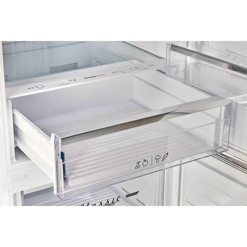 17 Cu. Ft. Marshmallow White Classic Retro Counter-Depth Bottom Freezer Refrigerator