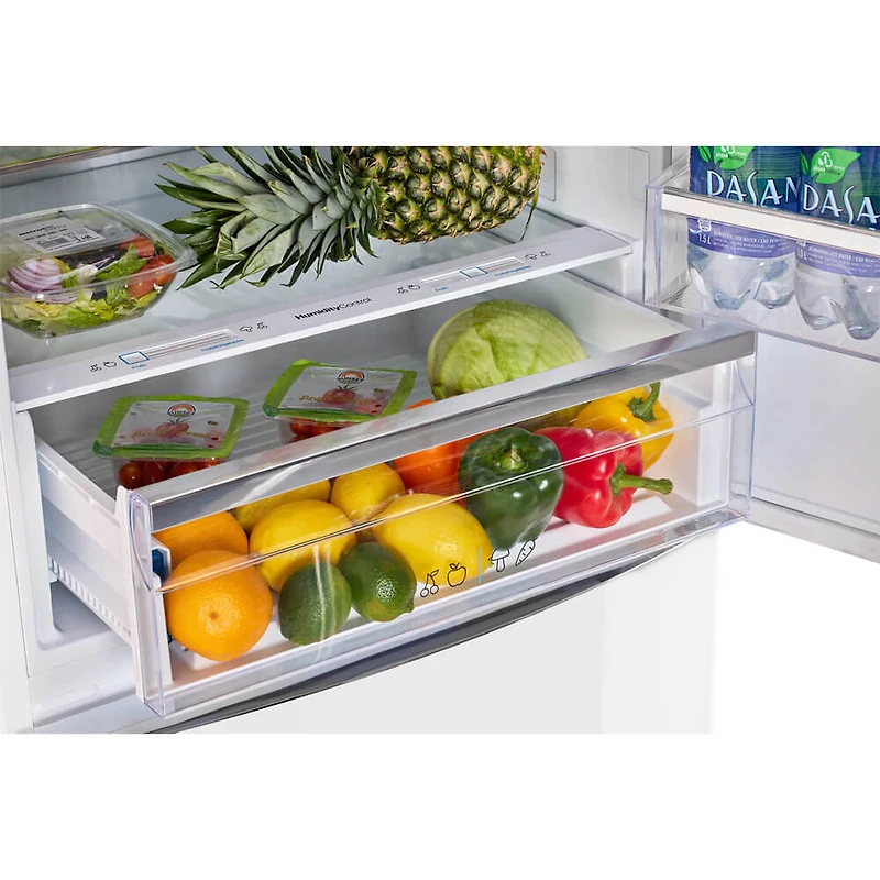 17 Cu. Ft. Marshmallow White Classic Retro Counter-Depth Bottom Freezer Refrigerator