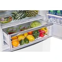17 Cu. Ft. Marshmallow White Classic Retro Counter-Depth Bottom Freezer Refrigerator