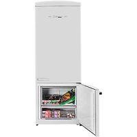 17 Cu. Ft. Marshmallow White Classic Retro Counter-Depth Bottom Freezer Refrigerator