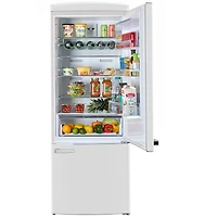 17 Cu. Ft. Marshmallow White Classic Retro Counter-Depth Bottom Freezer Refrigerator