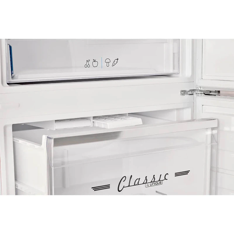 17 Cu. Ft. Marshmallow White Classic Retro Counter-Depth Bottom Freezer Refrigerator