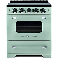 3.9 Cu. Ft. Summer Mint Green Freestanding Classic Retro Induction Range