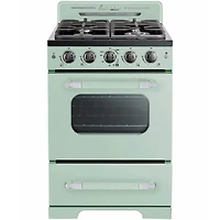 2.9 Cu. Ft. Summer Mint Green Freestanding Classic Retro Convection Gas Range