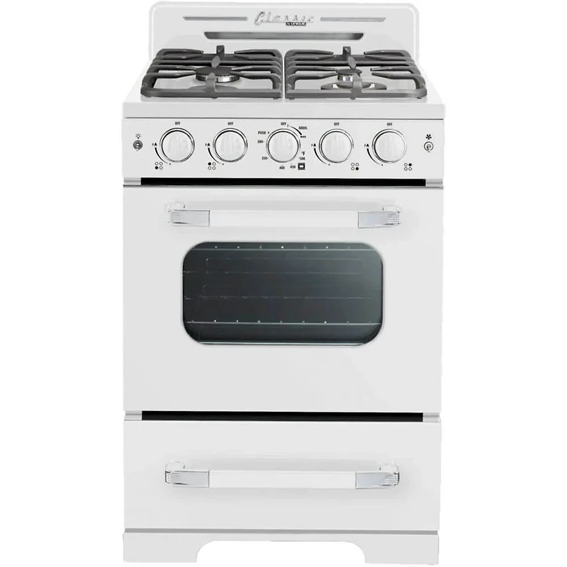 2.9 Cu. Ft. Marshmallow White Freestanding Classic Retro Convection Gas Range