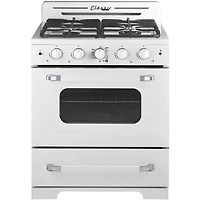 3.9 Cu. Ft. Marshmallow White Freestanding Classic Retro Convection Gas Range