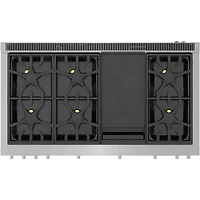 7.1 Cu. Ft. Pro Harmony Stainless Freestanding Double Oven Gas Convection Smart Range with Griddle