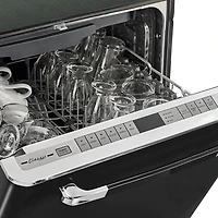 45 dBA Midnight Black Classic Retro Top Control Dishwasher