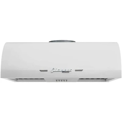 24 inch Marshmallow White Classic Retro Under Cabinet Range Hood