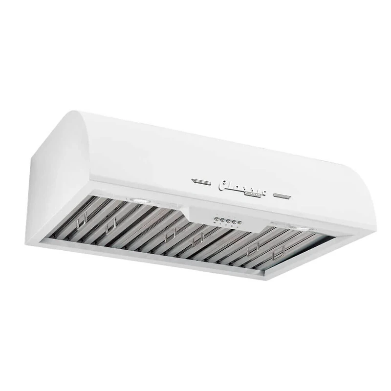 30 inch Marshmallow White Classic Retro Under Cabinet Range Hood