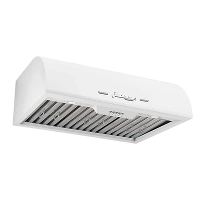 30 inch Marshmallow White Classic Retro Under Cabinet Range Hood