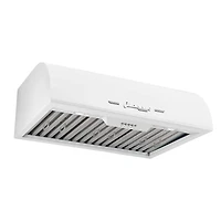 30 inch Marshmallow White Classic Retro Under Cabinet Range Hood