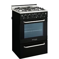1.6 Cu. Ft. Black Freestanding Gas Range