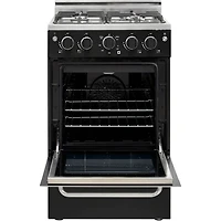 1.6 Cu. Ft. Black Freestanding Gas Range