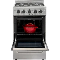 1.6 Cu. Ft. Stainless Freestanding Gas Convection Range