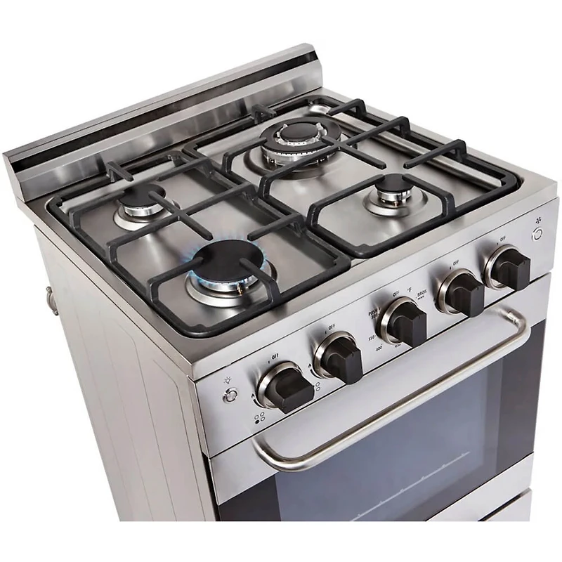 1.6 Cu. Ft. Stainless Freestanding Gas Convection Range