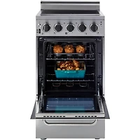 1.6 Cu. Ft. Stainless Freestanding Electric Range