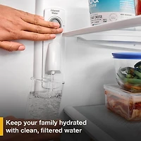 20 Cu. Ft. Black Counter-Depth French Door Refrigerator