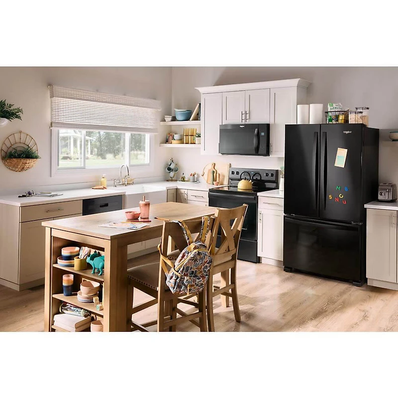 20 Cu. Ft. Black Counter-Depth French Door Refrigerator