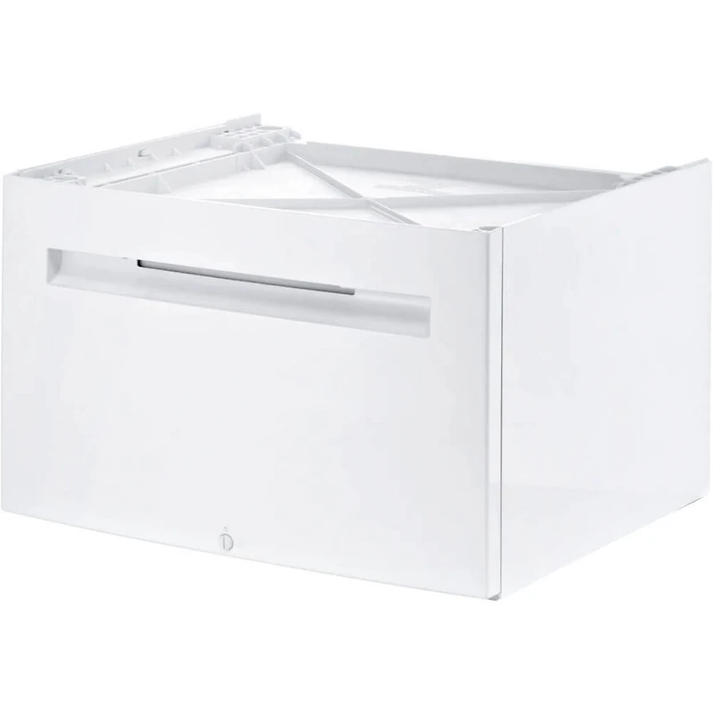 15 inch White Washer Laundry Pedestal With Storage Drawer