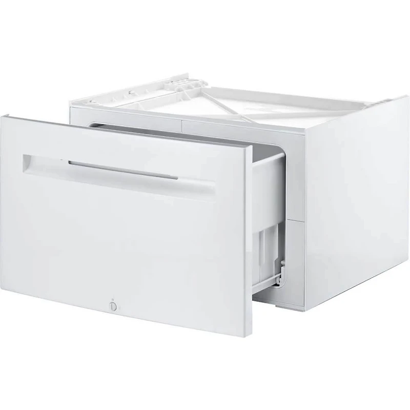 24 inch White Laundry Pedestal with Storage Drawer