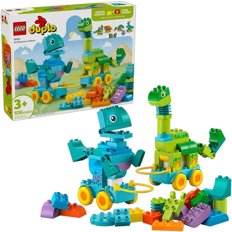 DUPLO Town 3-in-1 Dinosaurs on Wheels