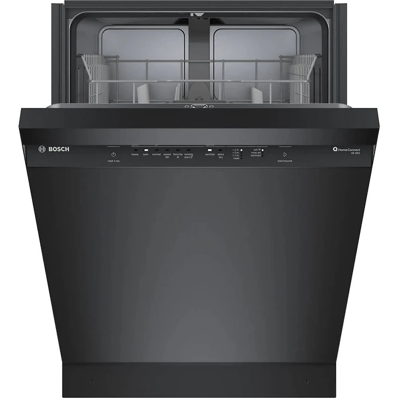 48 dBA Black Front Control Built-In Smart Dishwasher