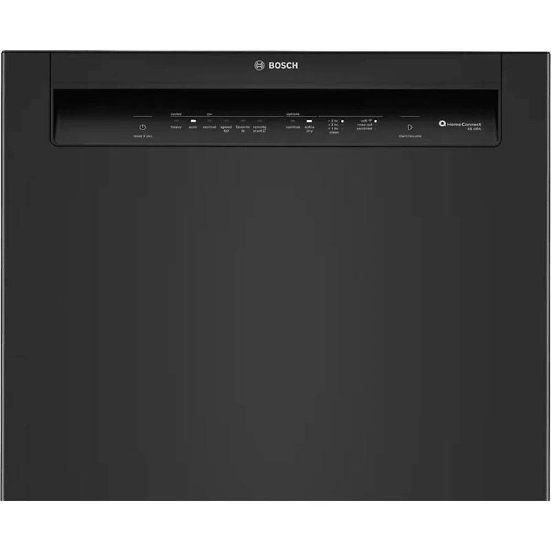 48 dBA Black Front Control Built-In Smart Dishwasher