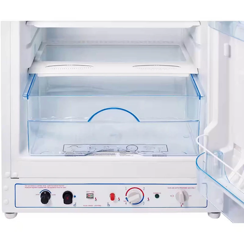 8 Cu. Ft. White Propane Top Freezer Refrigerator