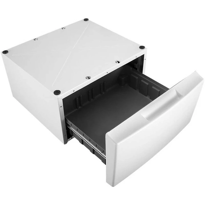 White Front Load Smart Washer/Dryer Pair with Pedestals