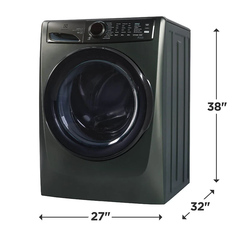 Alpine Green Steam Electric Front Load Washer/Dryer Pair with Pedestals