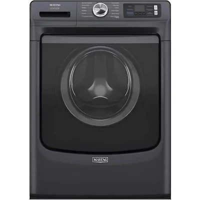 Midnight Steel Front Load Washer/Dryer Pair with Storage Pedestals