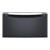 Midnight Steel Front Load Washer/Dryer Pair with Storage Pedestals