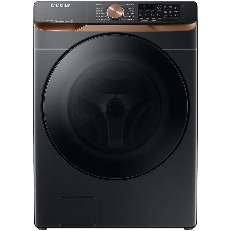 Brushed Black Front Load Smart Washer/Dryer Pair with Pedestals
