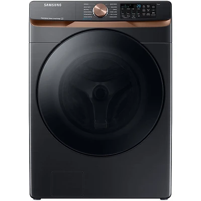 Brushed Black Front Load Smart Washer/Dryer Pair with Pedestals