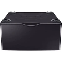 Brushed Black Front Load Smart Washer/Dryer Pair with Pedestals