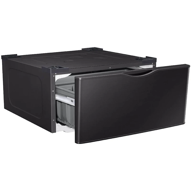Brushed Black Front Load Smart Washer/Dryer Pair with Pedestals