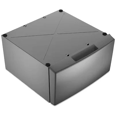 15.5 inch Radiant Silver Laundry Pedestal with Storage Drawer
