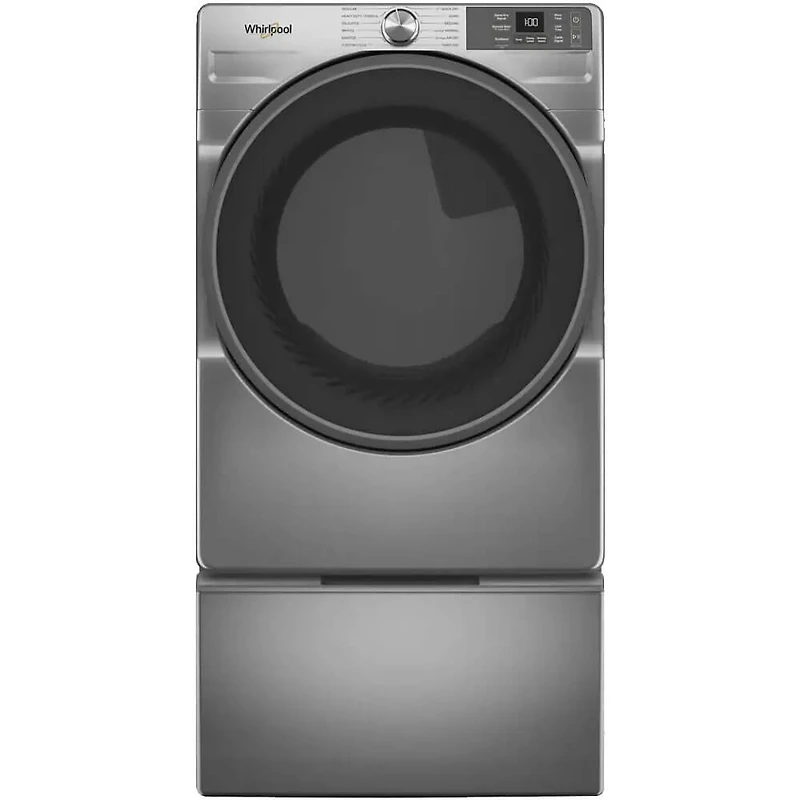 Radiant Silver Front Load Smart Washer/Dryer Pair with Pedestals