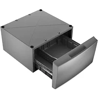 Radiant Silver Front Load Smart Washer/Dryer Pair with Pedestals