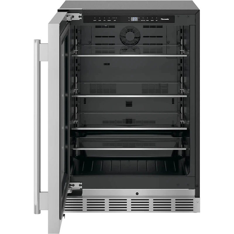 5.2 Cu. Ft. Masterpiece Stainless Left Hinge Glass Door Undercounter Refrigerator