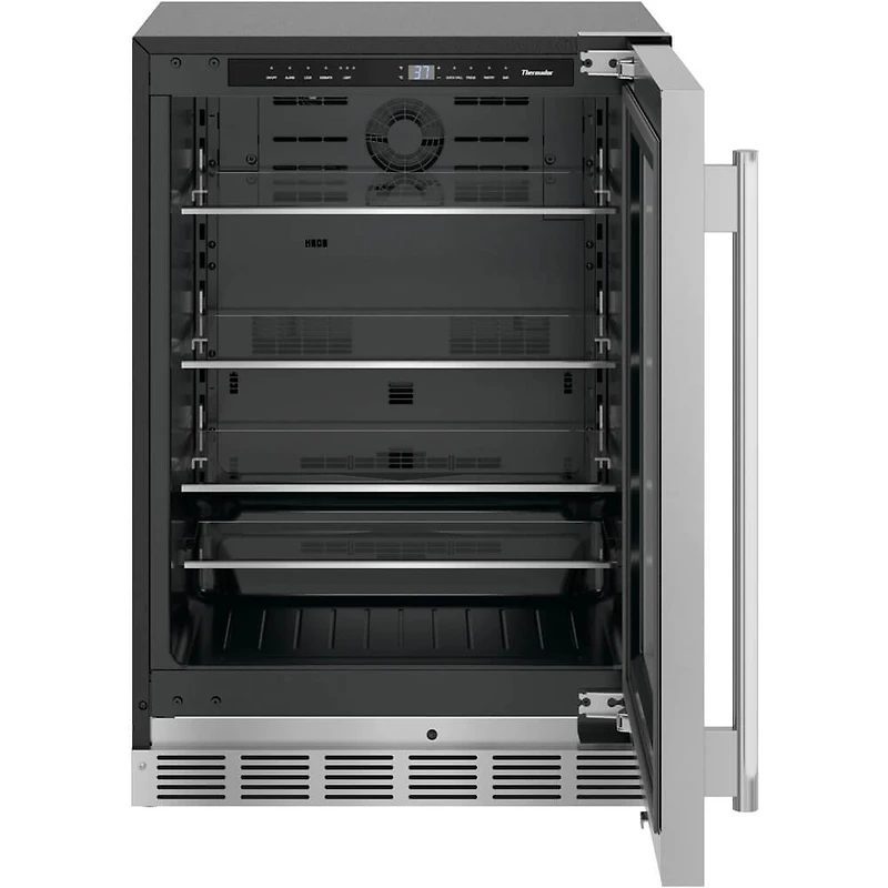 5.2 Cu. Ft. Masterpiece Stainless Right Hinge Glass Door Undercounter Refrigerator