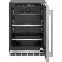 5.2 Cu. Ft. Professional Stainless Right Hinge Glass Door Undercounter Refrigerator